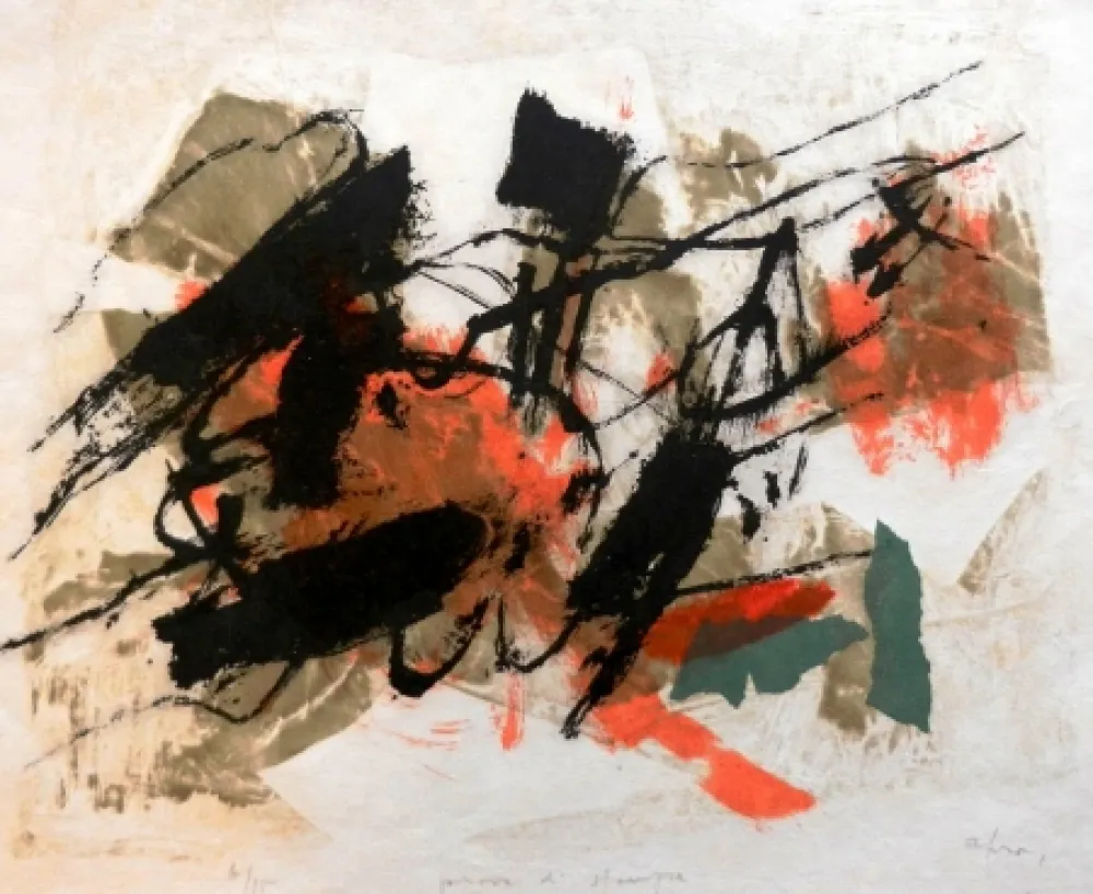 Lithograph Afro - L'Isola del Giglio