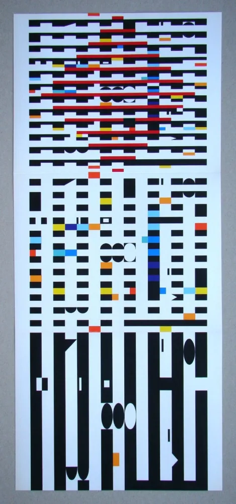 Screenprint Agam - Composition cinetique