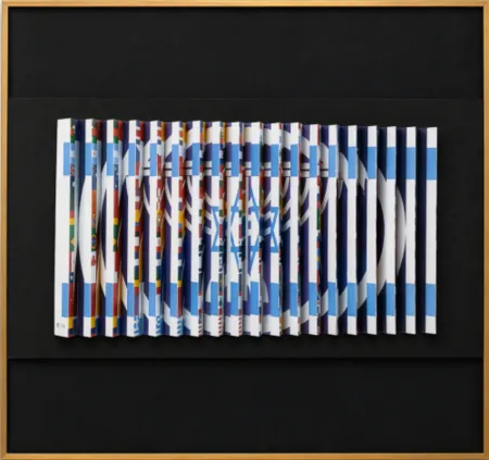 Multiple Agam - The Star of David at the Heart of the Flags of the Nations