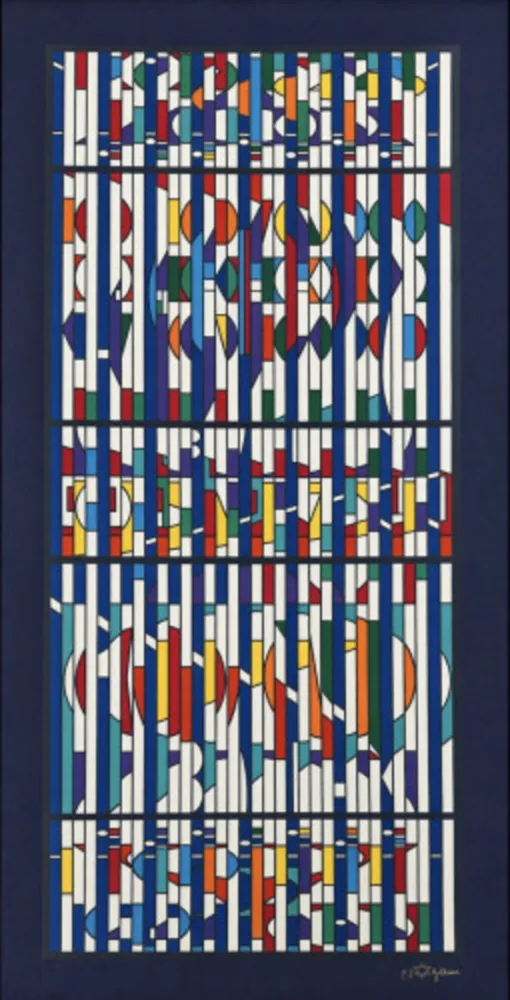 Multiple Agam - Untitled (Chromatic Vertical Grid)