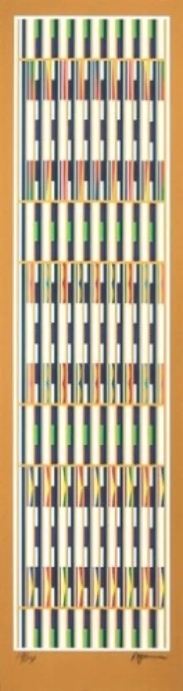 Lithograph Agam - Vertical Orchestration ; Gold series