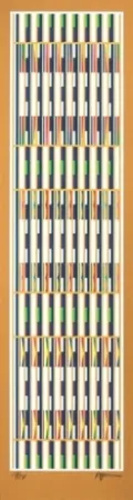 Lithograph Agam - Vertical Orchestration ; Gold series