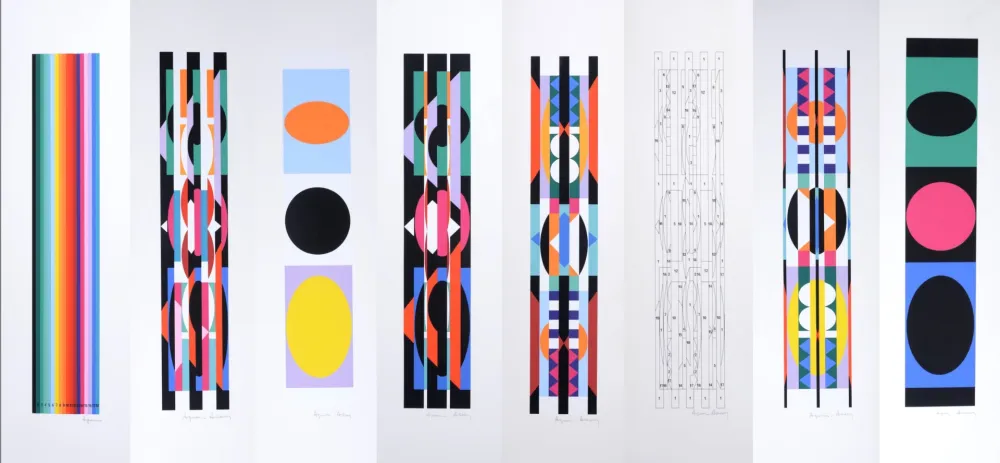 Screenprint Agam - +-X9 Suite, 1977 - Hand-signed