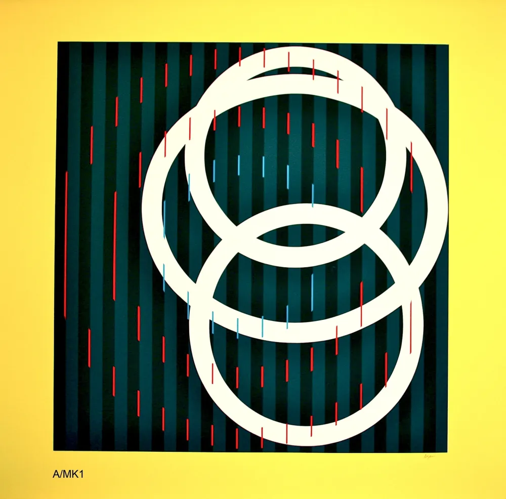 Screenprint Agam - YELLOW CIRCLE 4