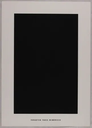 Screenprint Agnetti - Forgotten pages memorised from 'Spazio perduto e spazio costruito' portfolio, Plate G