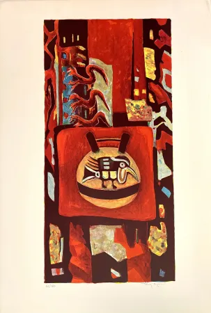 Lithograph Agostini  - L'Oiseau