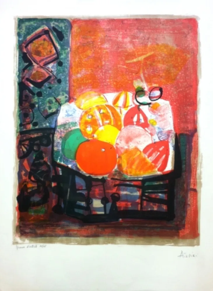 Lithograph Aizpiri - Composition