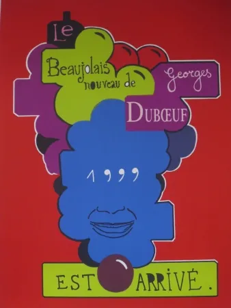 Lithograph Alberola - Beaujolais