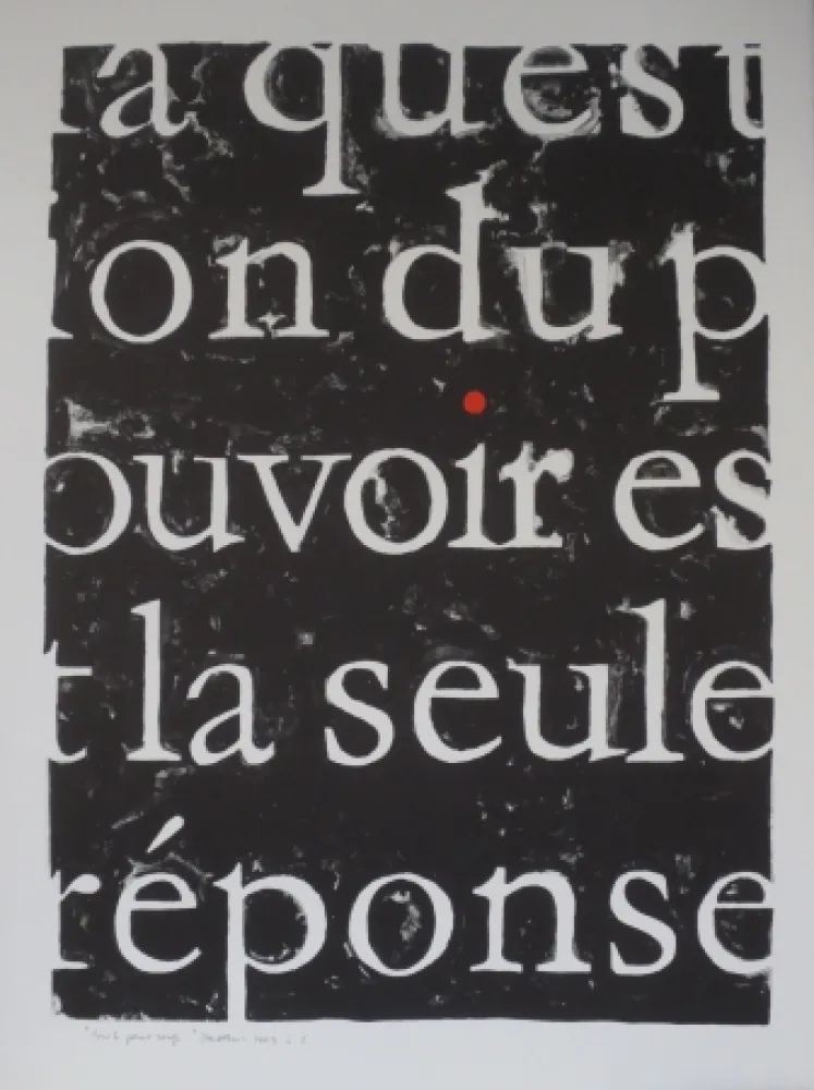 Lithograph Alberola - Pour le point rouge