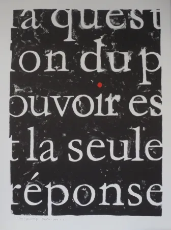 Lithograph Alberola - Pour le point rouge