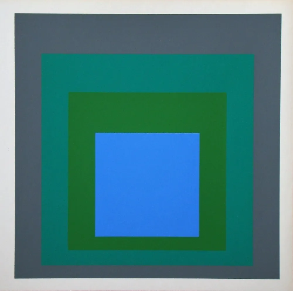 Screenprint Albers - Blue Look, 1955