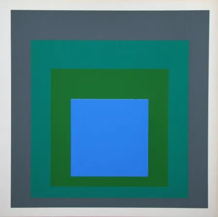Screenprint Albers - Blue Look, 1955