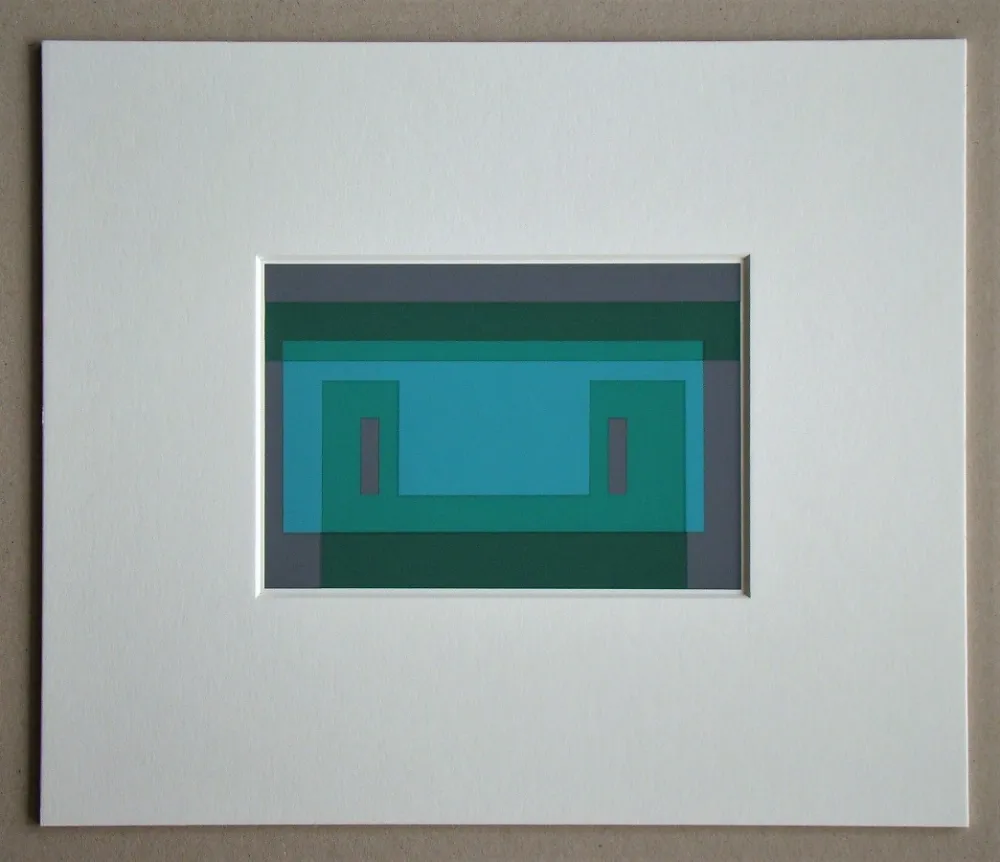 Screenprint Albers - Chalk Green Façade
