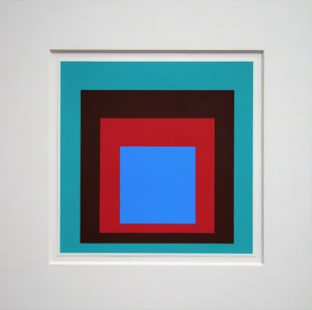 Screenprint Albers - Homage to the Square - Protected Blue,1957
