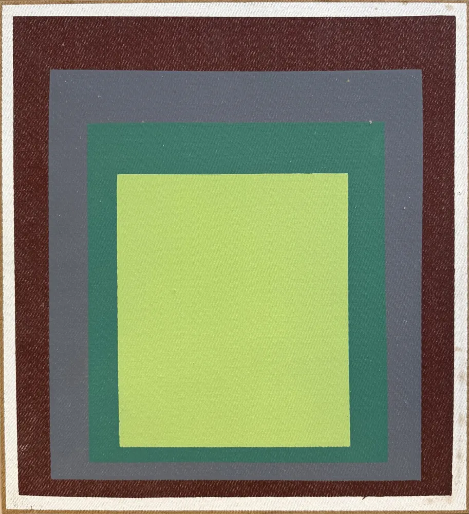 Screenprint Albers - I-S k, sérigraphie en couleurs sur Masonite, 1969