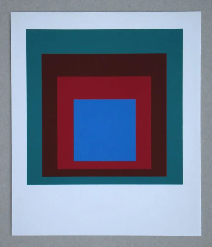 Screenprint Albers - Protected blue