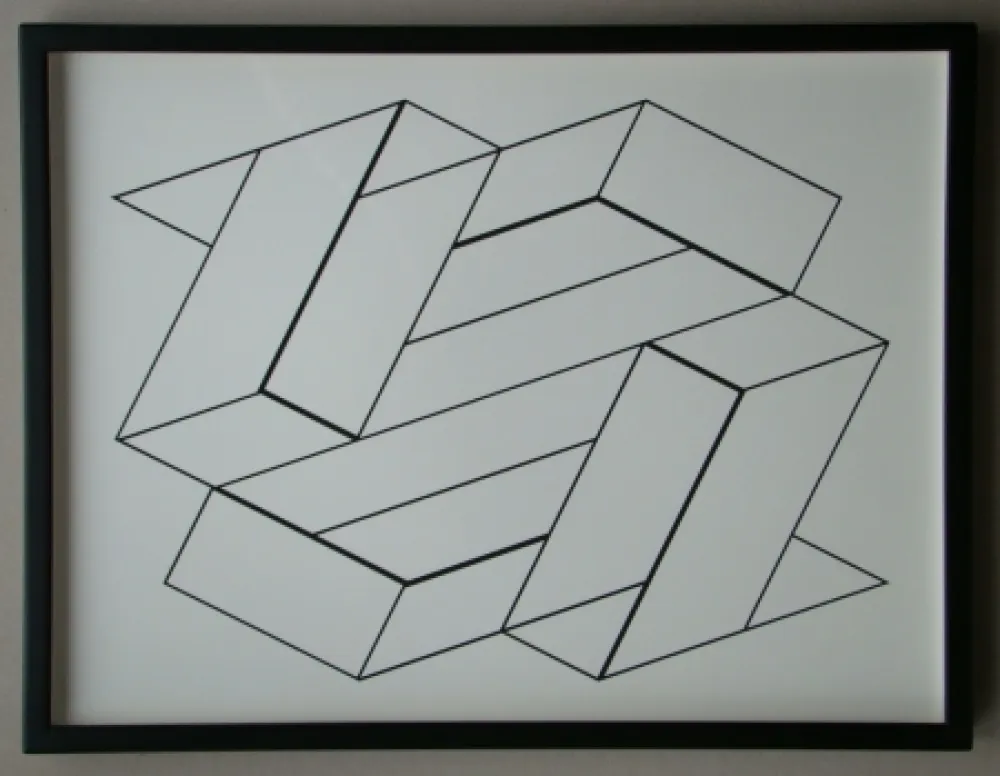 Screenprint Albers - Strukturale Konstellation