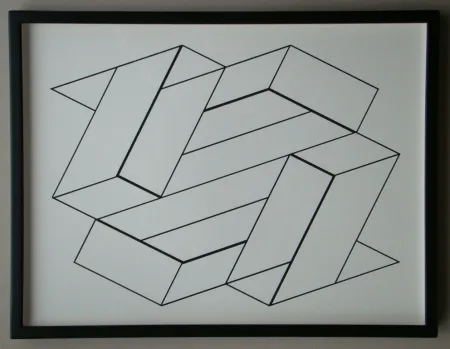 Screenprint Albers - Strukturale Konstellation