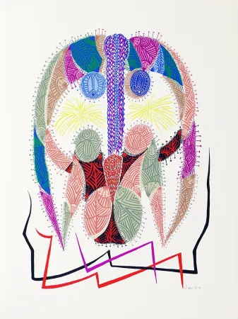 Screenprint Alberti - Amor de día, Amor de noche, una flor no siempre da flores IV