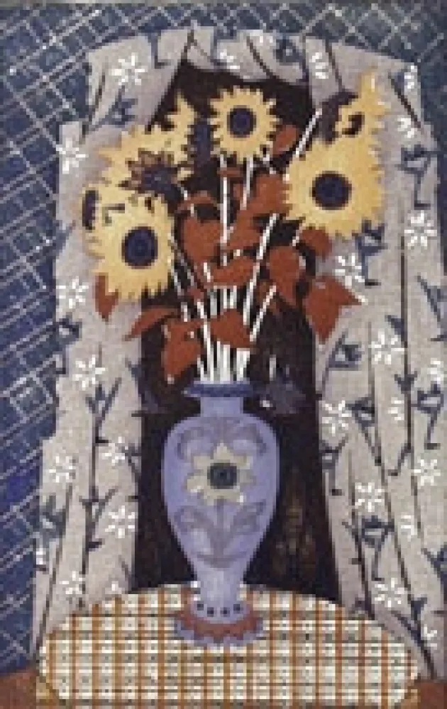 Woodcut Aldrin - The Bouquet (a.k.a. The Yellow Drapes)