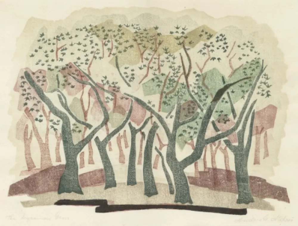 Woodcut Aldrin - The Sycamore Grove
