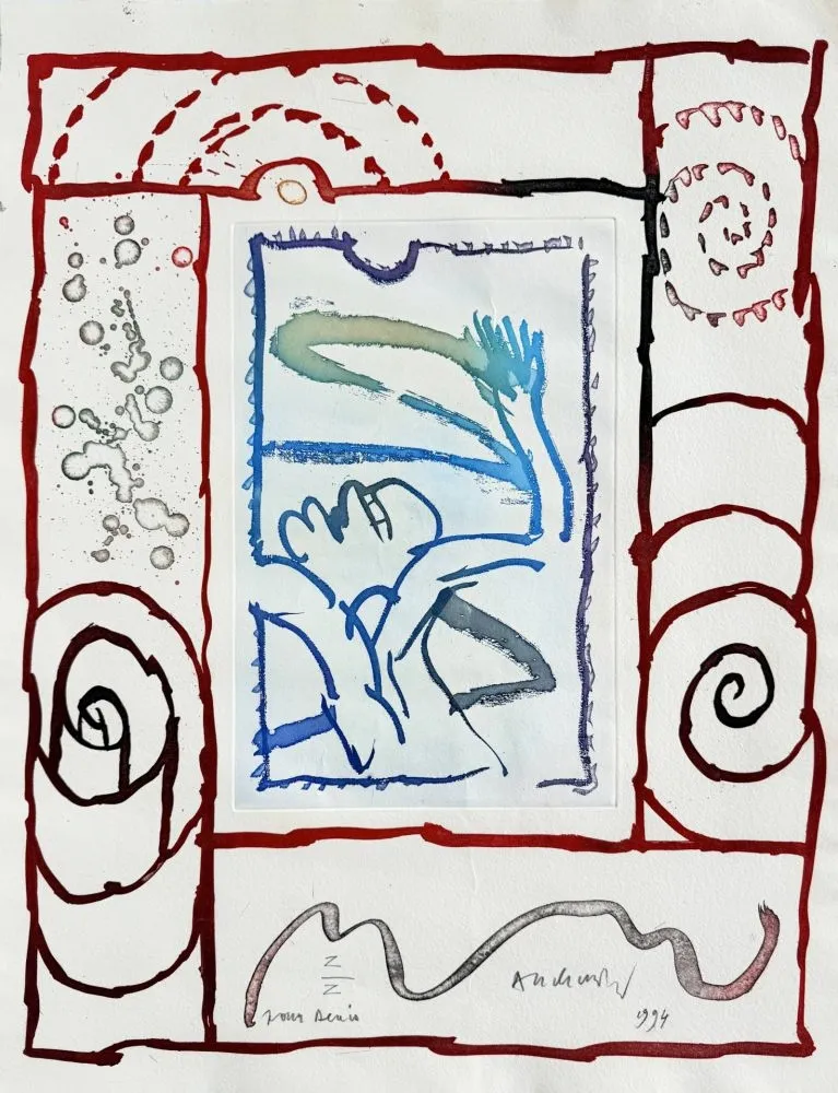 Etching And Aquatint Alechinsky - A bras le corps