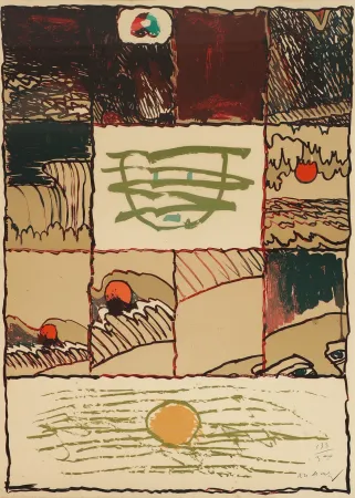 Lithograph Alechinsky - A l'imprimerie