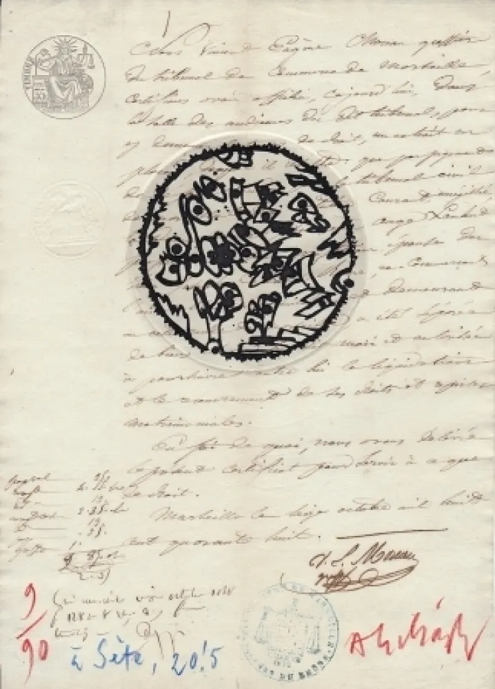 Etching Alechinsky - A Sète