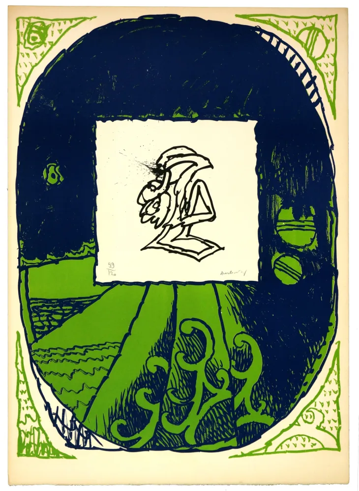 Lithograph Alechinsky - Aalborg