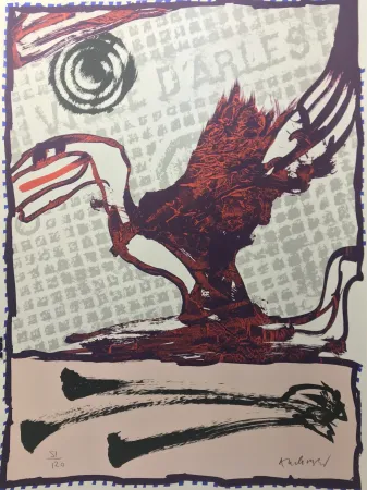 Lithograph Alechinsky - Alechinsky sur Rhône, Musée Réattu. Signée. 