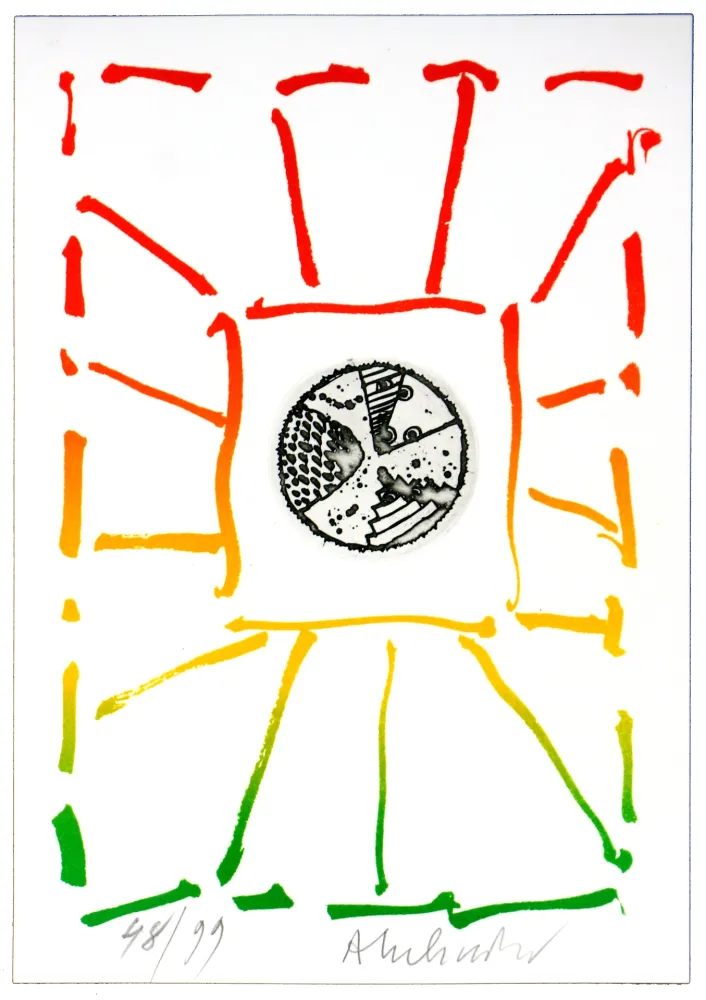 Etching Alechinsky - André Breton/Pierre Alechinsky