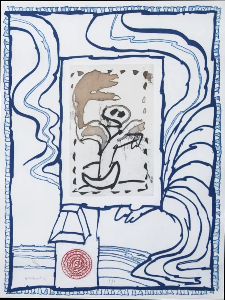 Etching Alechinsky - Anthropie