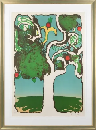 Lithograph Alechinsky - Arbre allumé