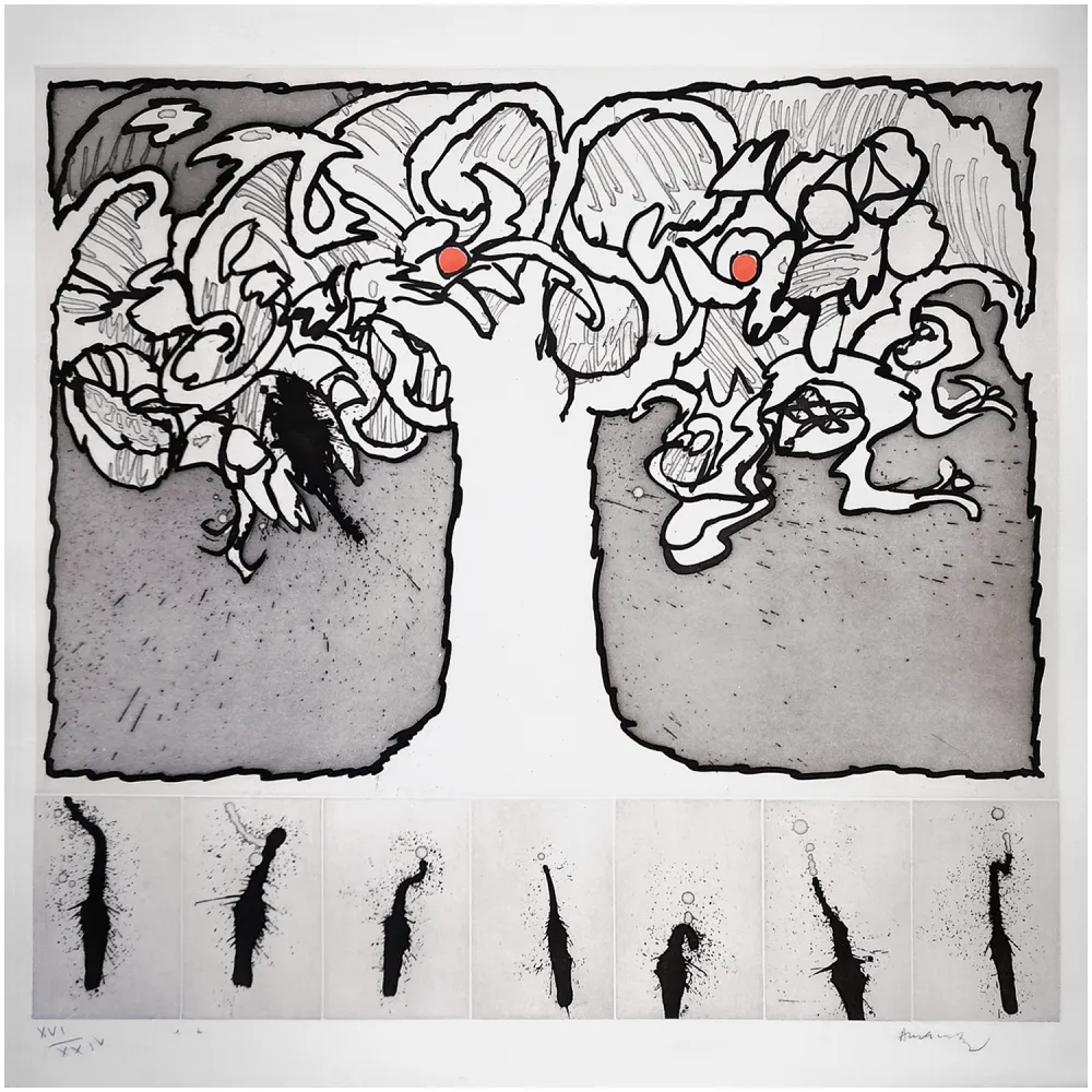 Etching And Aquatint Alechinsky - Arbre de vie