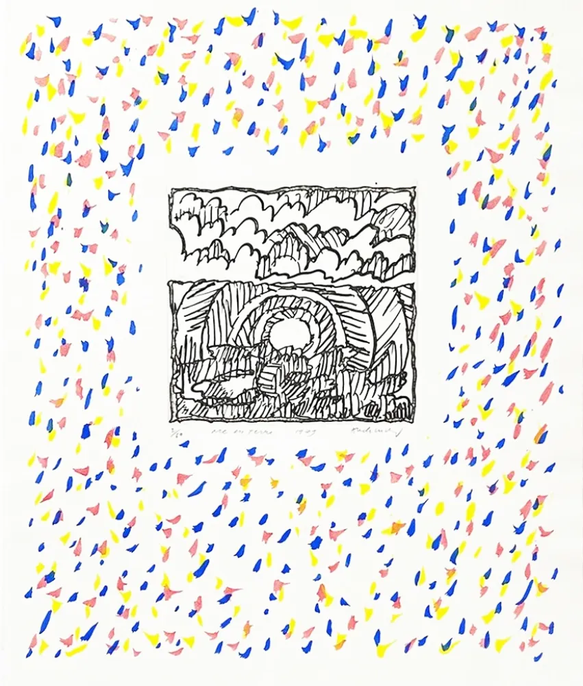 Etching Alechinsky - Arc en terre