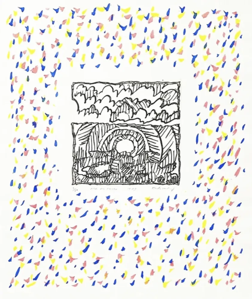 Etching Alechinsky - Arc en terre