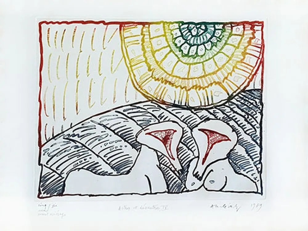 Etching Alechinsky - Astre et désastre