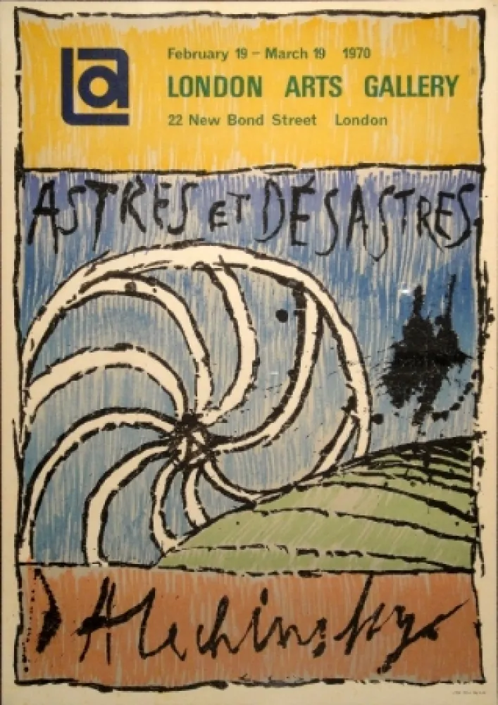 Lithograph Alechinsky - Astres et Désastres
