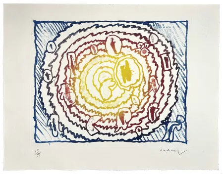 Etching Alechinsky - Astres et désastres I