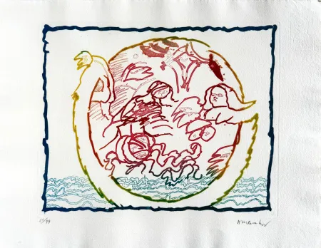 Engraving Alechinsky - Astres et désastres IV