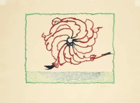 Etching Alechinsky - Astrologue en fuite
