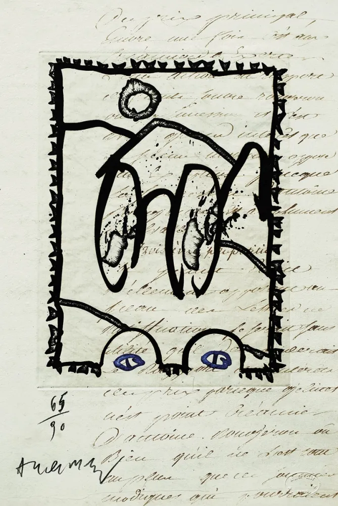 Engraving Alechinsky - Aux petits soins