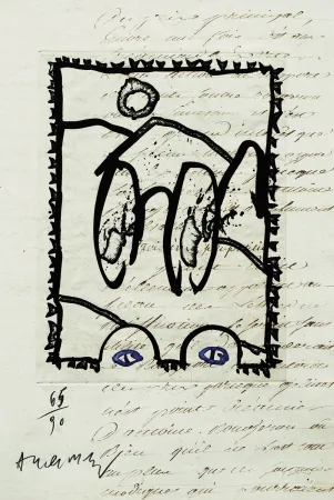 Engraving Alechinsky - Aux petits soins