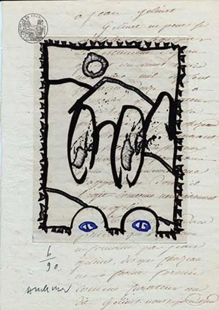 Etching Alechinsky - Aux petits soins