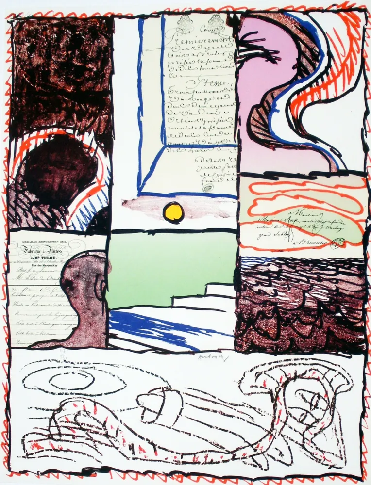 Lithograph Alechinsky - Avant 1981 