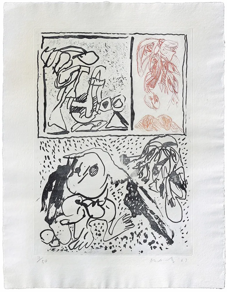 Engraving Alechinsky - Avec plaisir