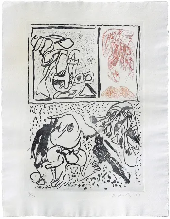 Engraving Alechinsky - Avec plaisir