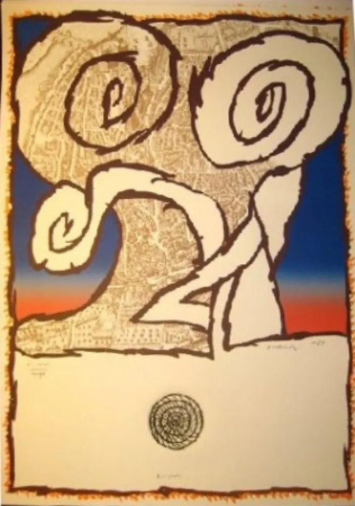 Engraving Alechinsky - Avignon