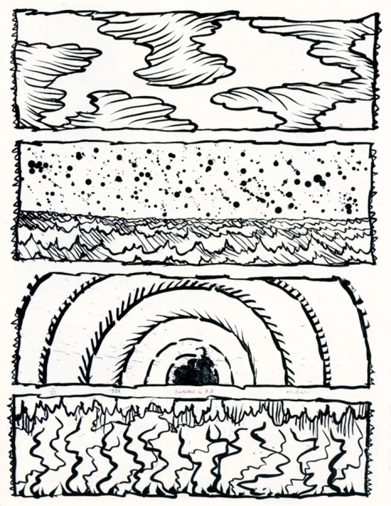 Lithograph Alechinsky - Bachelard en bandes dessinées