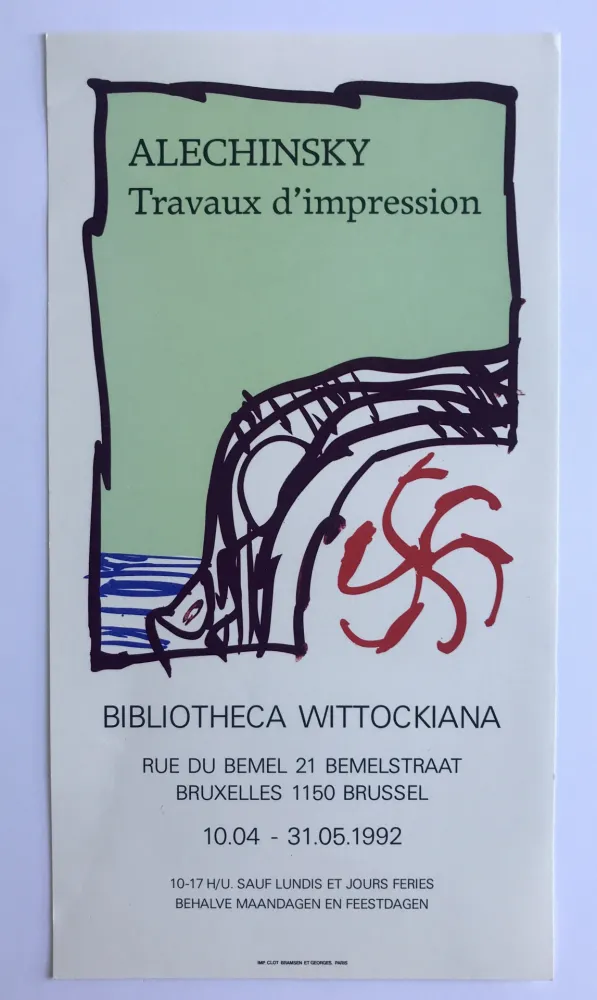 Poster Alechinsky - Bibliothèque Wittockiana / Bruxelles